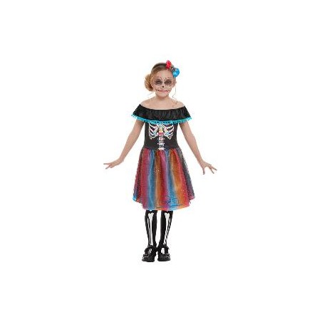 -DISFRAZ CATRINA ESQUELETO 7-9 AÑOS