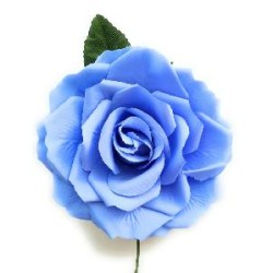 FLOR FLAMENCA AMARMOLADA AZUL CIELO 11*11