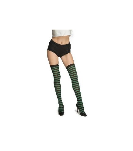 -MEDIAS RAYAS NEGRO Y VERDE ADULTO