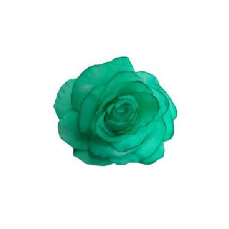 FLOR ROSA MADEIRA TEÑIDA VERDE MENTA 13*13