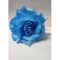 FLOR ROSA MADEIRA TEÑIDA AZUL CIELO 13*13