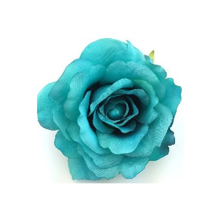 FLOR ROSA MADEIRA TEÑIDA AGUA MARINA 13*13