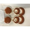 PENDIENTES TRES AROS MARRONES