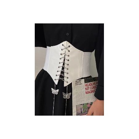 -CORSET BLANCO TOP GOTICO