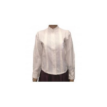 CAMISA LORZAS LINO BLANCA MUJER 18