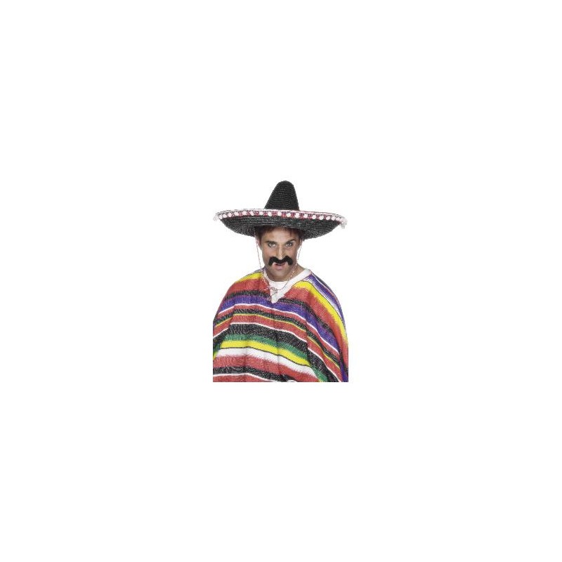 -SOMBRERO DE PAJA, NEGRO