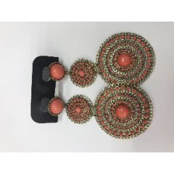 PENDIENTE NARANJA REDONDO LARGO