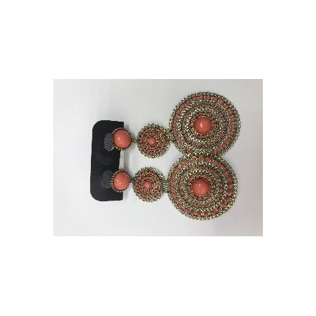 PENDIENTE NARANJA REDONDO LARGO