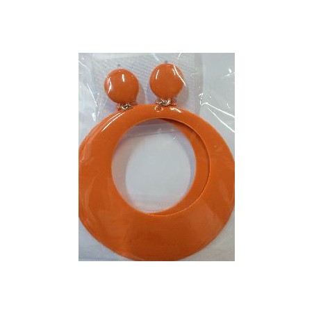 PENDIENTES ARO NARANJA GRANDE