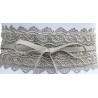 FAJIN ECOPIEL CON ENCAJE COLOR GRIS PERLA