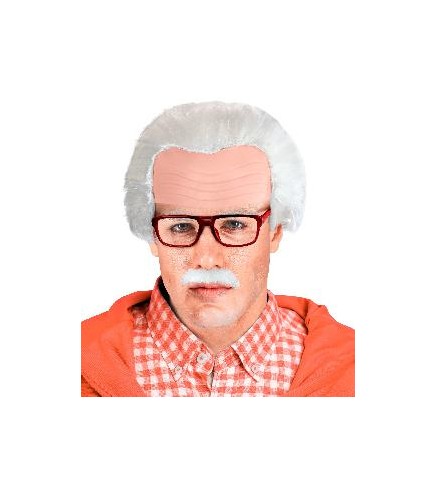 PELUCA GRANDPA CON BIGOTE Y GAFAS