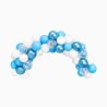-SET ARCO GLOBO AZUL Y PLATA 2.5 M