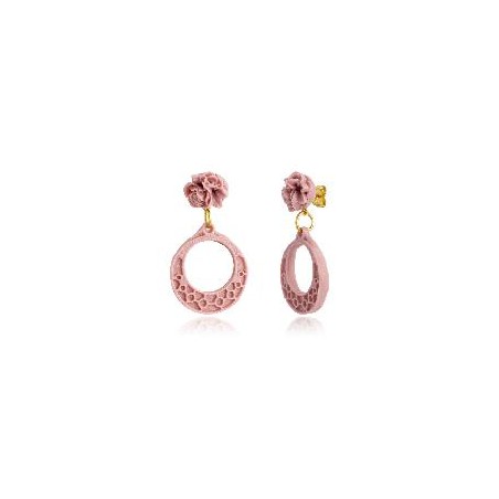 PENDIENTES ARO ROSA INFANTIL