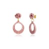 PENDIENTES ARO ROSA INFANTIL