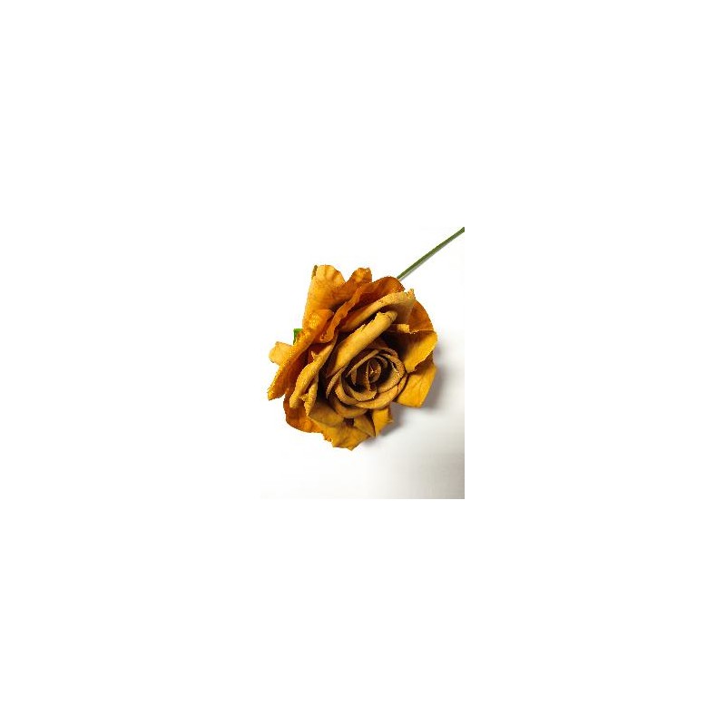 FLOR FLAMENCA AMARMOLADA MOSTAZA 11*11