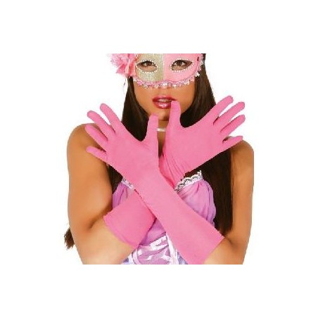 -GUANTES ROSAS 42 CMS.