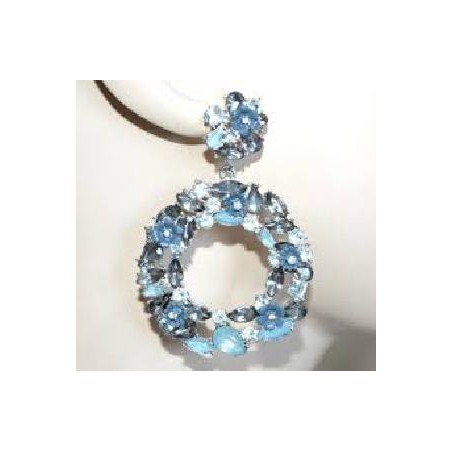 PENDIENTES DE ARO JOYA PIEDRAS RONDELLE