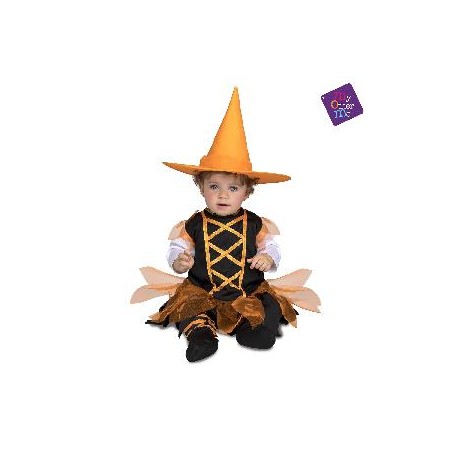 -DISFRAZ BRUJA NARANJA BEBE 0-6 MESES