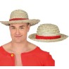 -SOMBRERO PAJA CON CINTA ROJA ADULTO