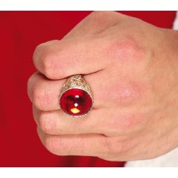 -ANILLO DORADO CON RUBI