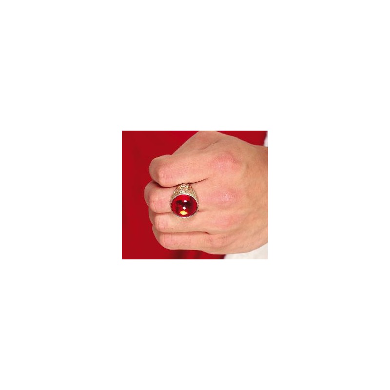 -ANILLO DORADO CON RUBI