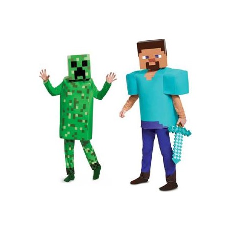 -DISFRAZ MINECRAFT AZUL 11-14