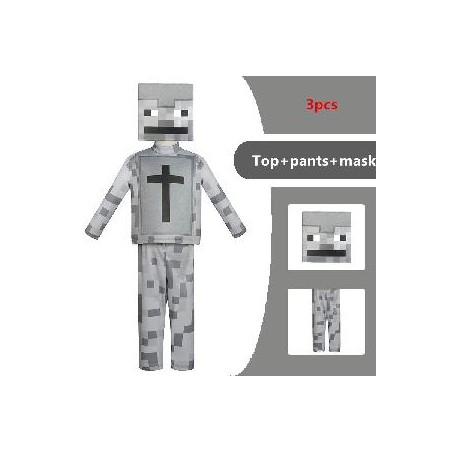 -DISFRAZ MINECRAFT 11-14 GRIS