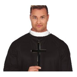 -CRUZ DE MADERA NEGRA 22CM.