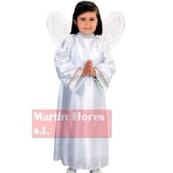 -DISFRAZ ANGEL CON ALAS 5-6 AÑOS