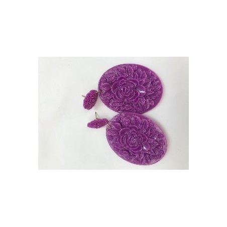 PENDIENTES BUGANVILLA TALLADOS