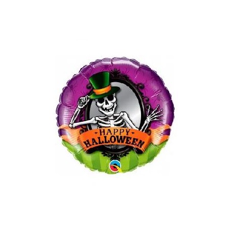 -GLOBO MYLAR ESQUELETO CON SOMBRERO
