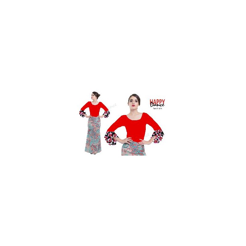 -CUERPO FLAMENCO ROJO FLORES 42