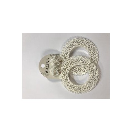 PENDIENTES RESINA TALLADO BLANCO