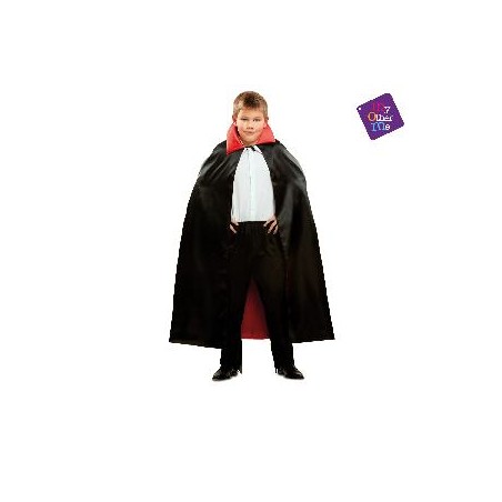 -CAPA NEGRA CUELLO ROJO INFANTIL
