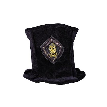 -SOMBRERO COPA TERCIOPELO CALAVERA NEGRO