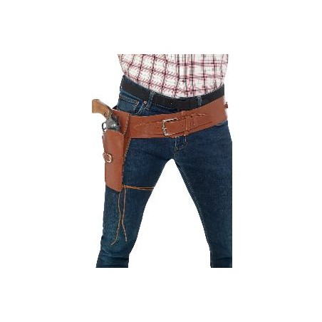 CINTO CON CARTUCHERA MARRON CURPIEL ADULTO