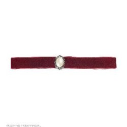 COLLAR DE TERCIOPELO CON PERLA