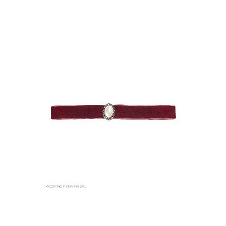 COLLAR DE TERCIOPELO CON PERLA