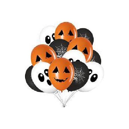 GLOBOS HALLOWEEN 6 PZS FANTASMA MANSION  P