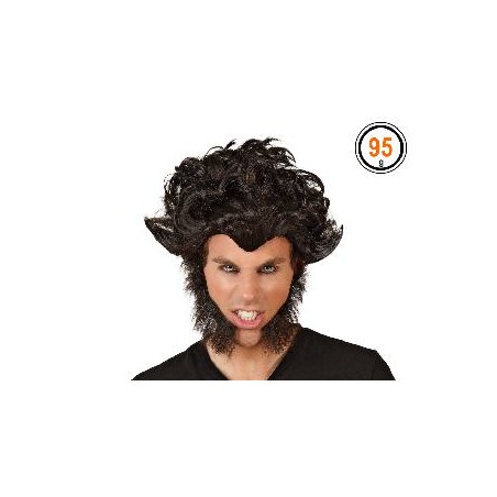 -PELUCA NEGRA MELENA ONDULADO