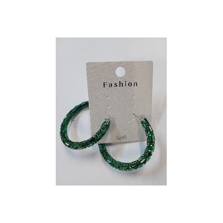 PENDIENTES ARO VERDE ABETO