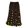 -FALDA NEGRA GODETS CON LUNARES VERDES XL