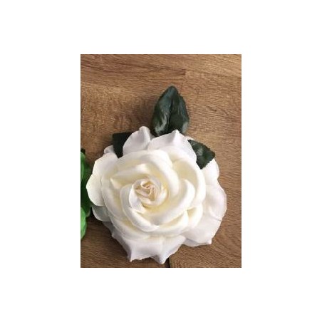 FLOR FLAMENCA AMARMOLADA BLANCO ROTO 11*11