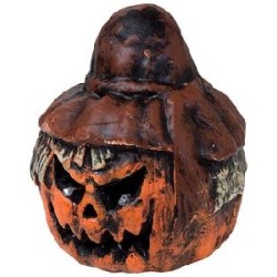 -CALABAZA ESPANTA PAJARO CON SOMBRERO Y OJOS