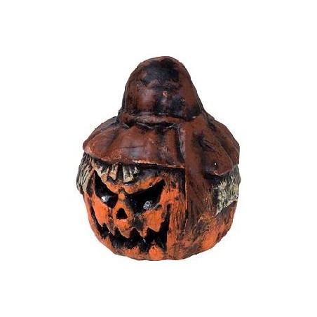 -CALABAZA ESPANTA PAJARO CON SOMBRERO Y OJOS