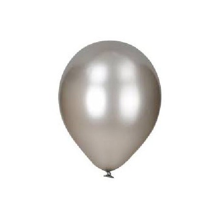 8 GLOBOS PLATA METAL 30 CM