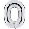 -GLOBO PLATA LETRA "O" 86 CM