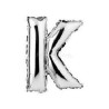 -GLOBO PLATA LETRA "K" 86 CM