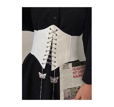 -CORSET BLANCO TOP GOTICO
