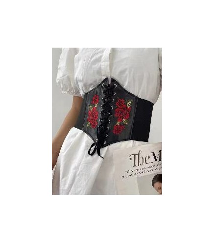 -CORSET NEGRO FLORES